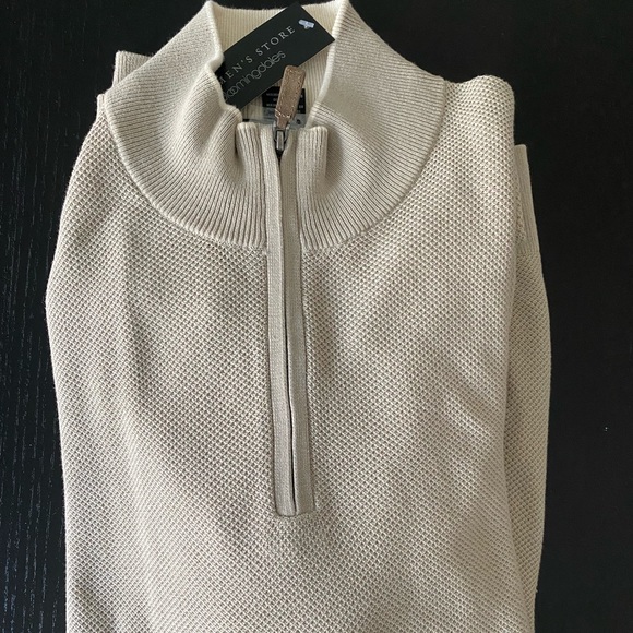 Quarter Zip Cotton Men’s Sweater - Picture 2 of 10